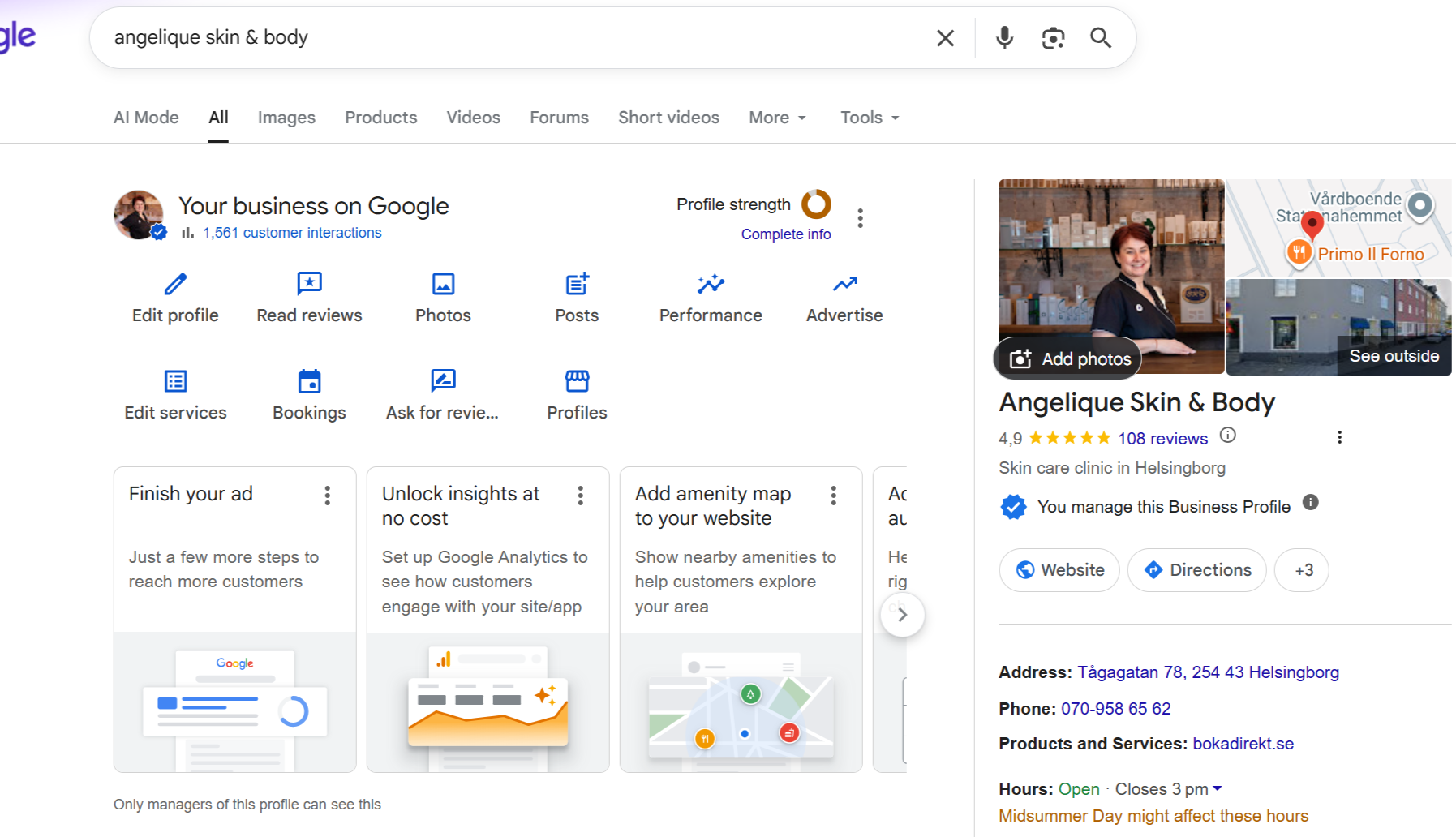 Angelique Hud & Kropp — Google Business Profile med 108 recensioner